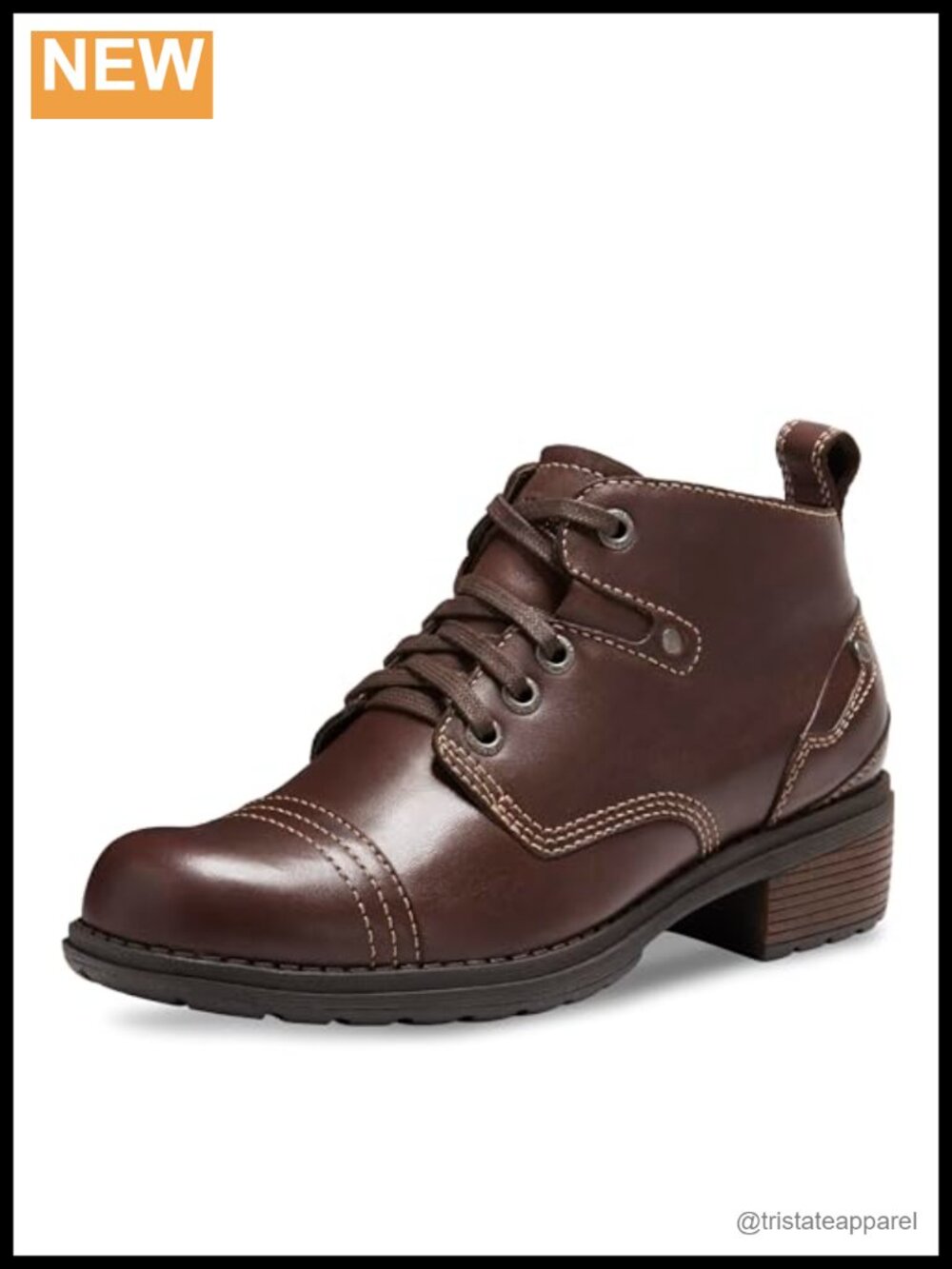 Women's Overdrive Ankle Bootie Full-Grain Leather Lace-Up TPR Comfort